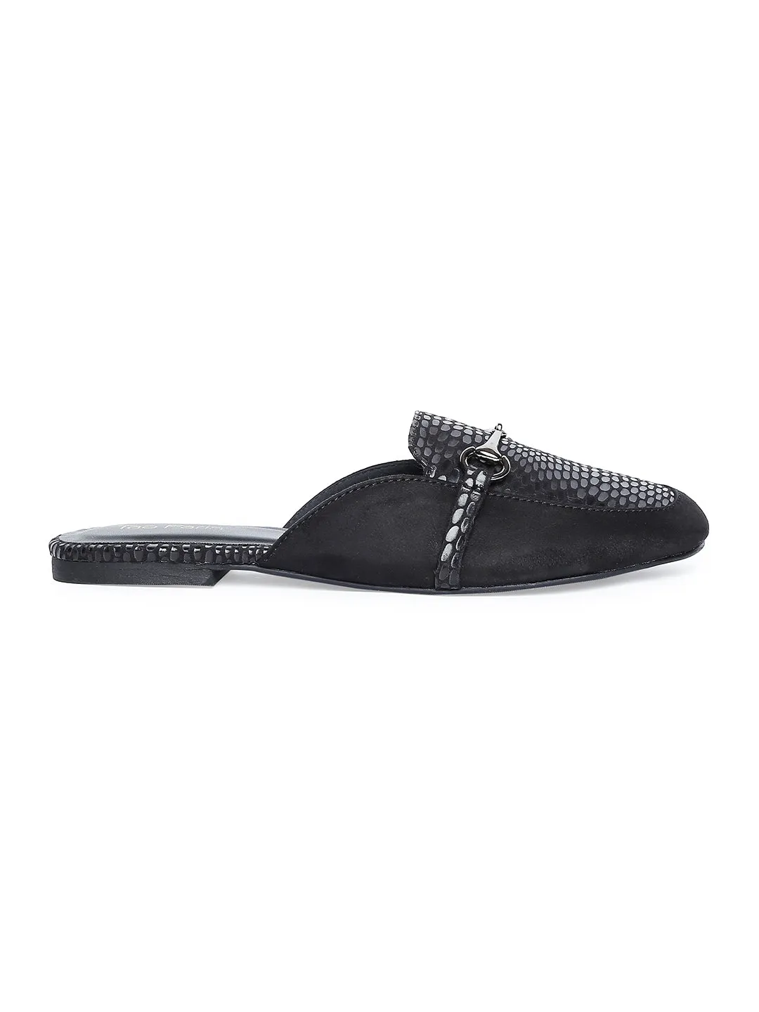 Tao Paris Lea 10021-01 Patterned Black Mules
