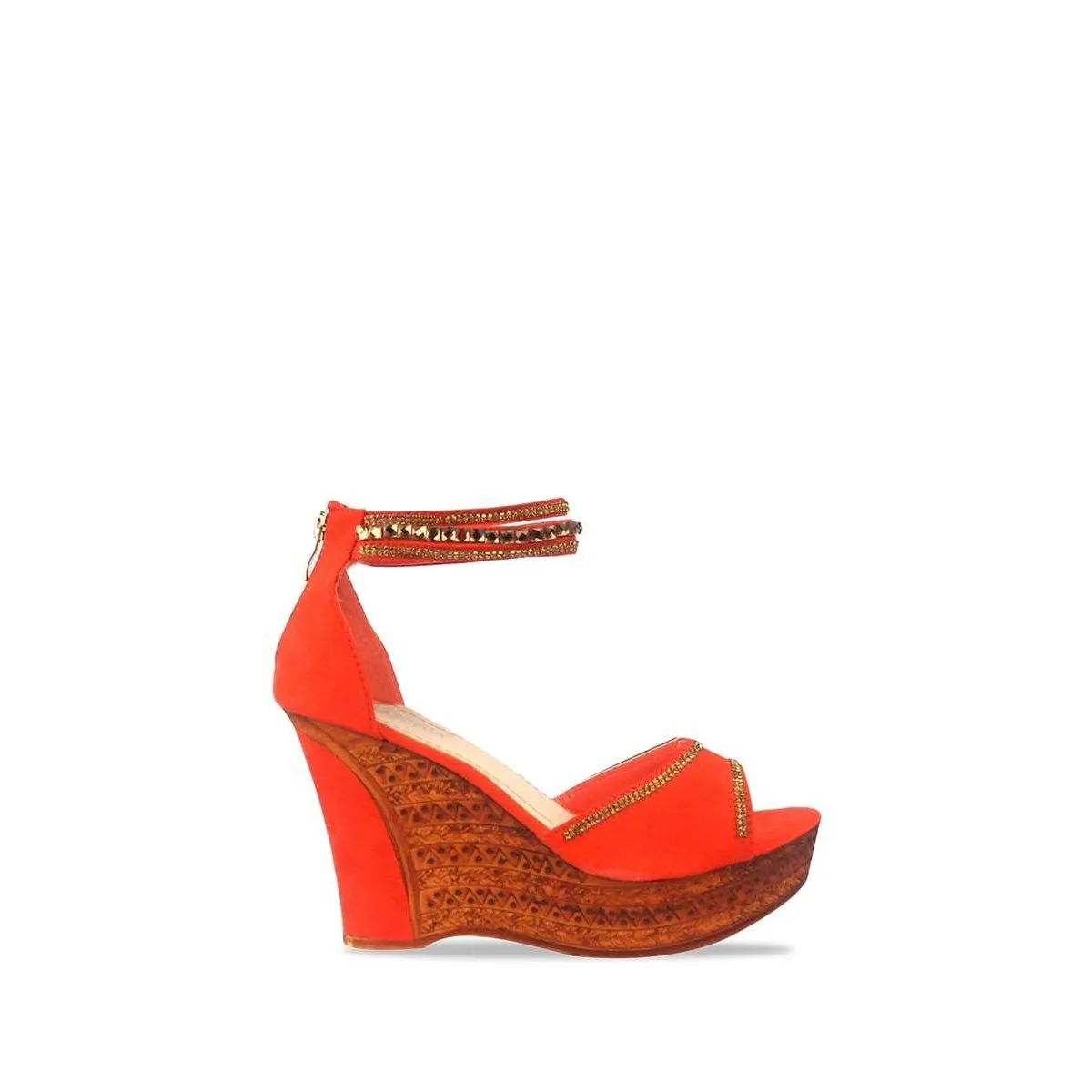 Taylor High Heel Ankle Strap Diamante Wedge