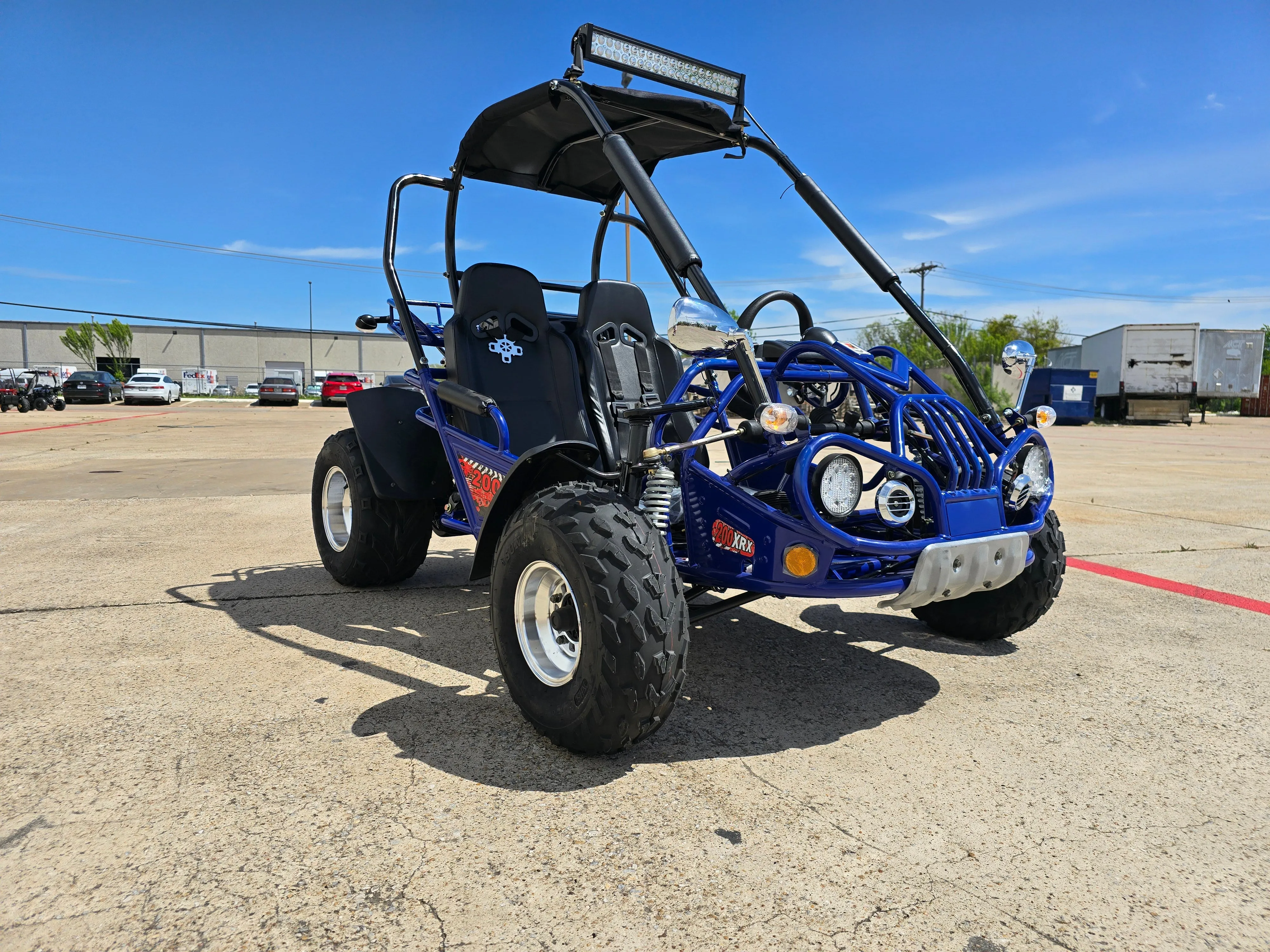 TrailMaster 200XRX Deluxe Teens and Adults Go-Kart - 169cc 8.2HP Engine, Alloy Wheels, LED Light Bar, Digital Speedometer, Adjustable Seats, Suitable for Teens and Adults