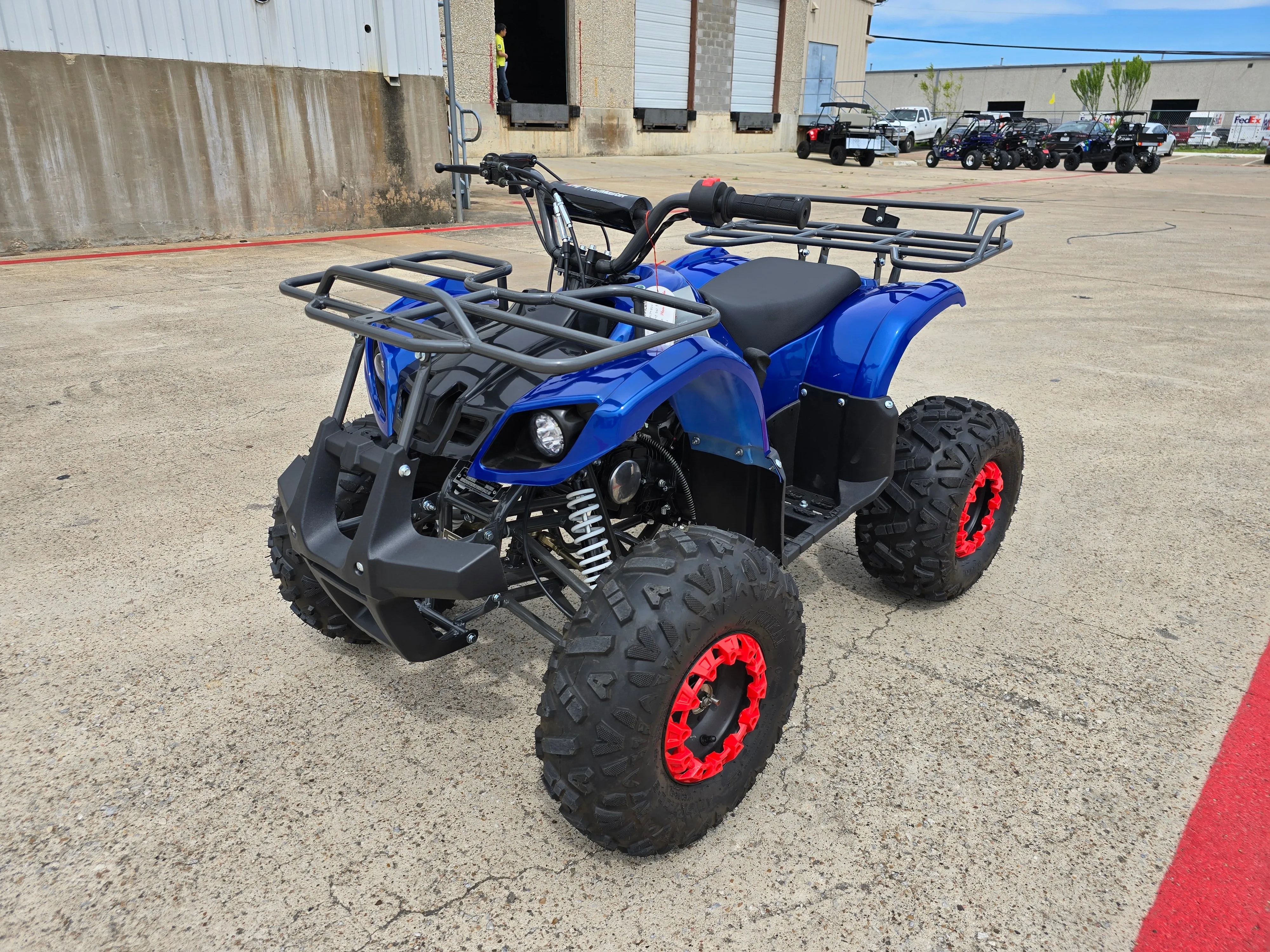 TrailMaster B125 Youth ATV - 107cc,  29 inch Seat Height, Automatic Transmission with Reverse, Electric Start, Bead Lock Style Rims