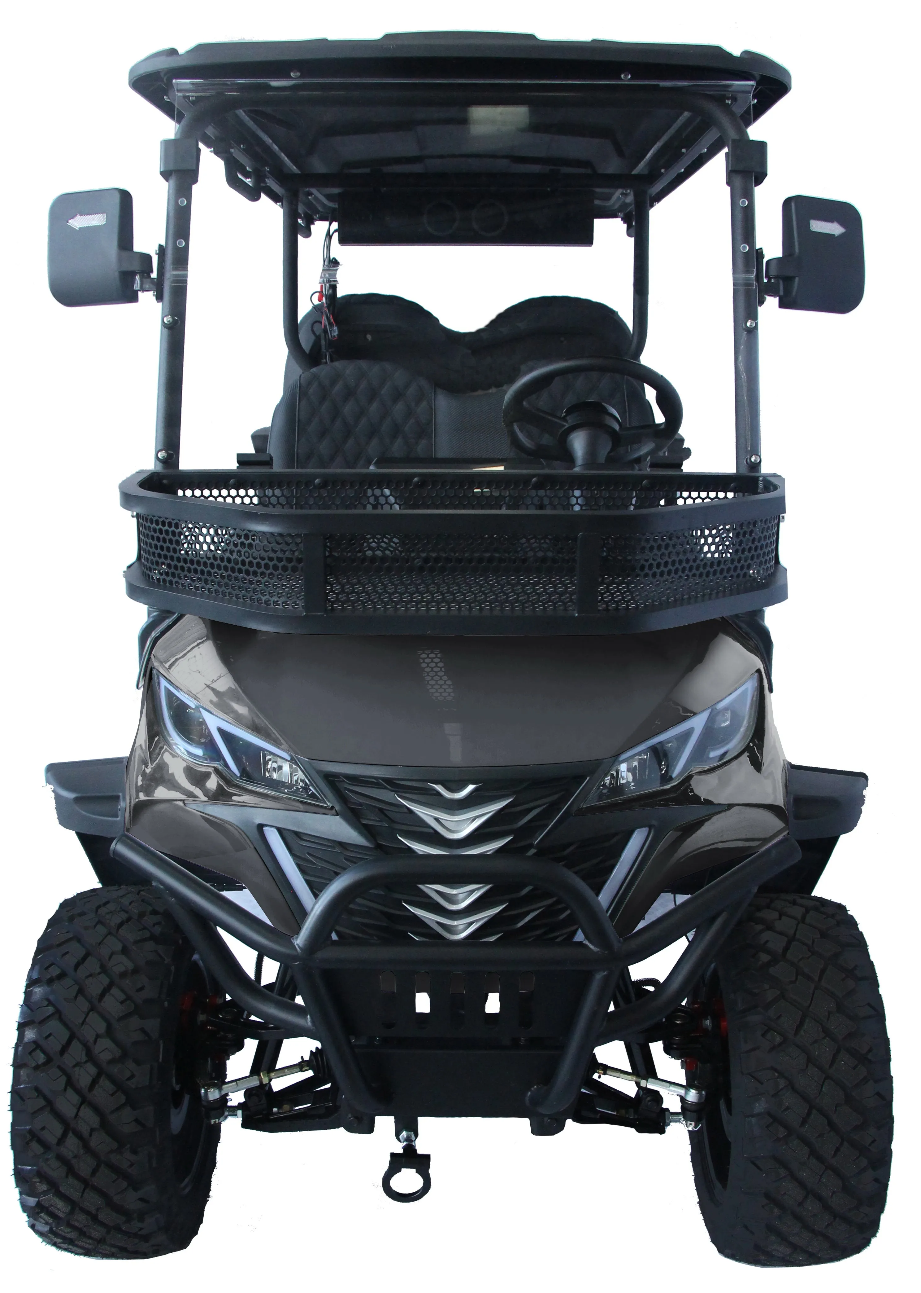 Trailmaster TBM X4, 48V Electric Golf Cart, Four Passenger, Electromagnetic Braking, Custom Rims, Lifted, Ground Effects LED lights, 10.5 LED Display, 48 Mile range, High/Low Trans