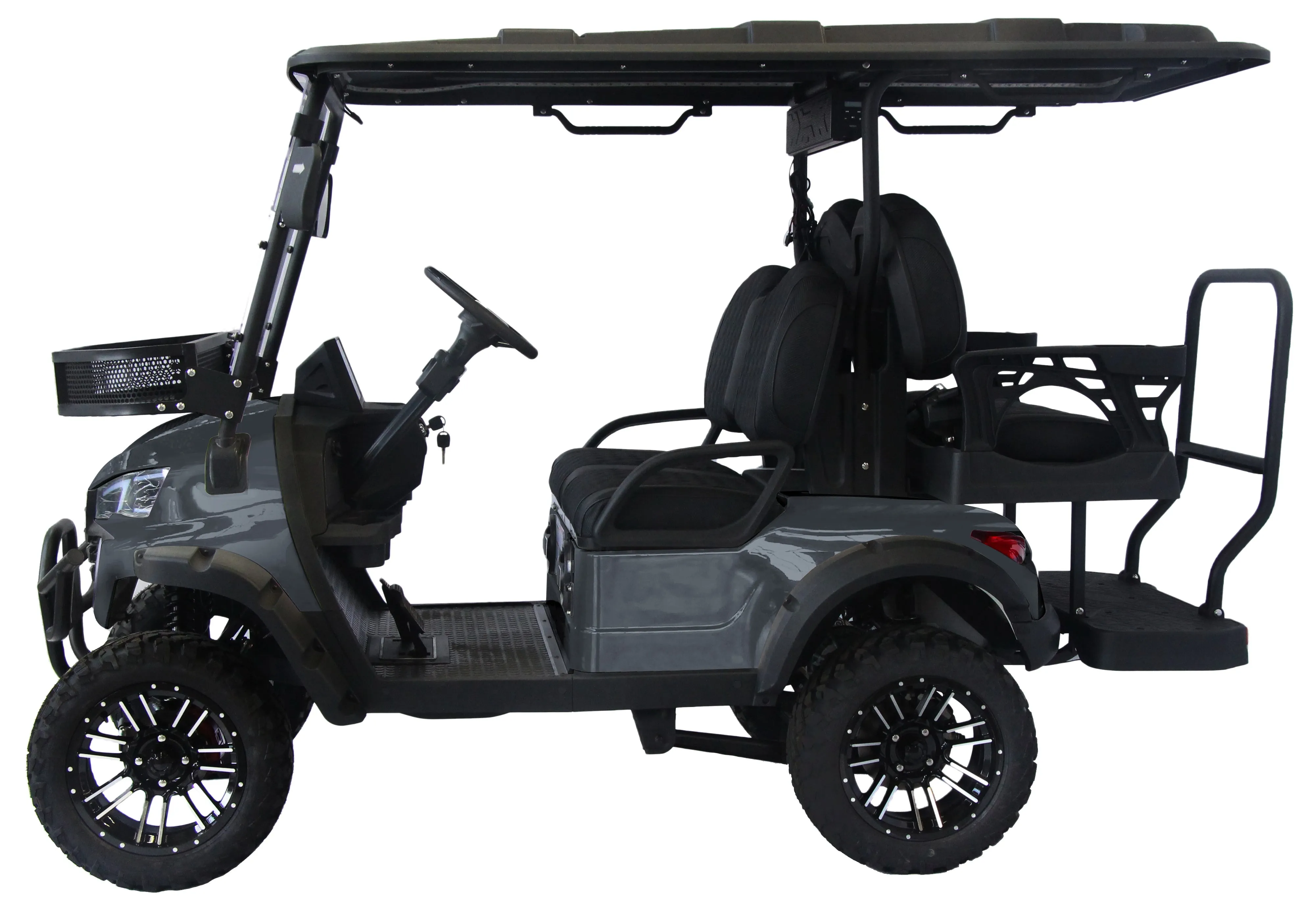 Trailmaster TBM X4, 48V Electric Golf Cart, Four Passenger, Electromagnetic Braking, Custom Rims, Lifted, Ground Effects LED lights, 10.5 LED Display, 48 Mile range, High/Low Trans