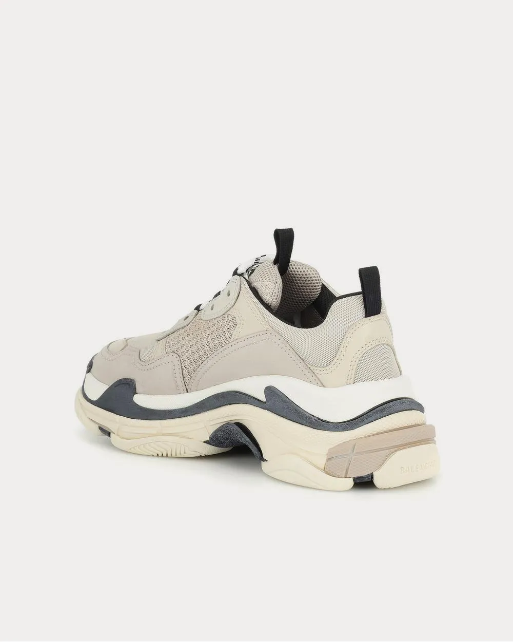 Triple S Beige Black Low Top Sneakers