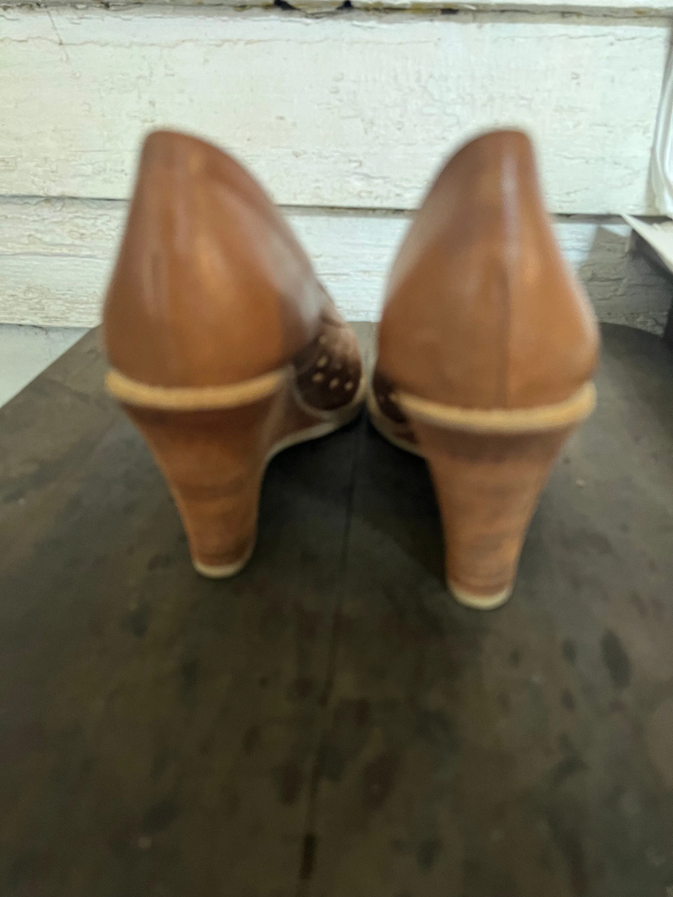 Vintage 70's wedge heel shoes 9 M Fayva