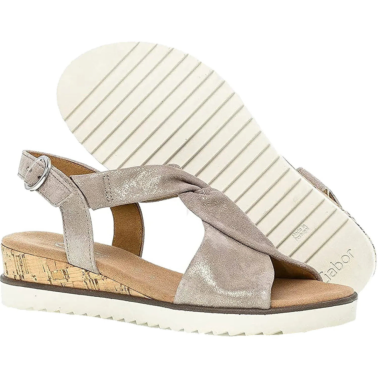 Women's Gabor 2.751.95 Taupe Metallic Leather
