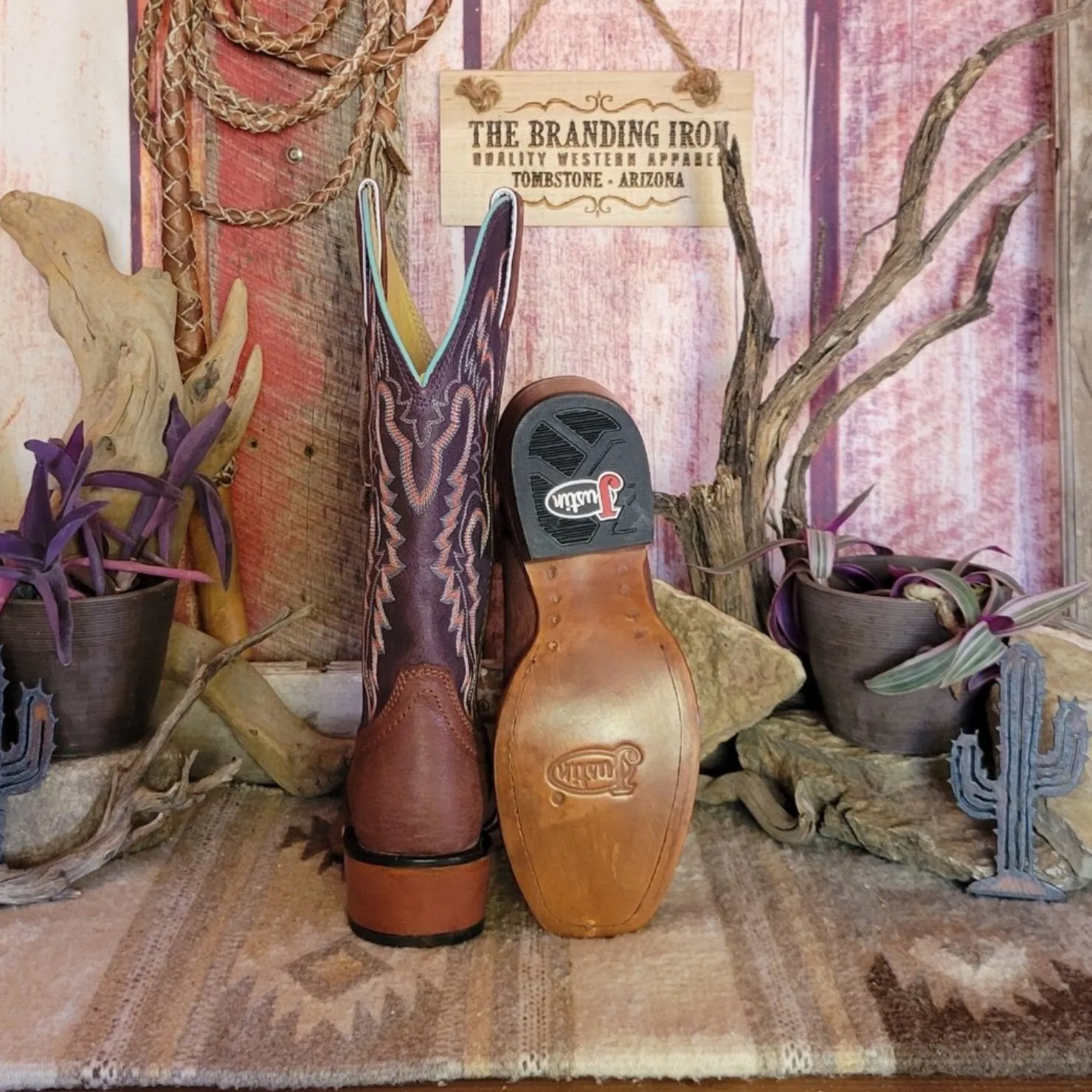 Women's Goat Leather Boot "Breaking News" by Justin  FN4123