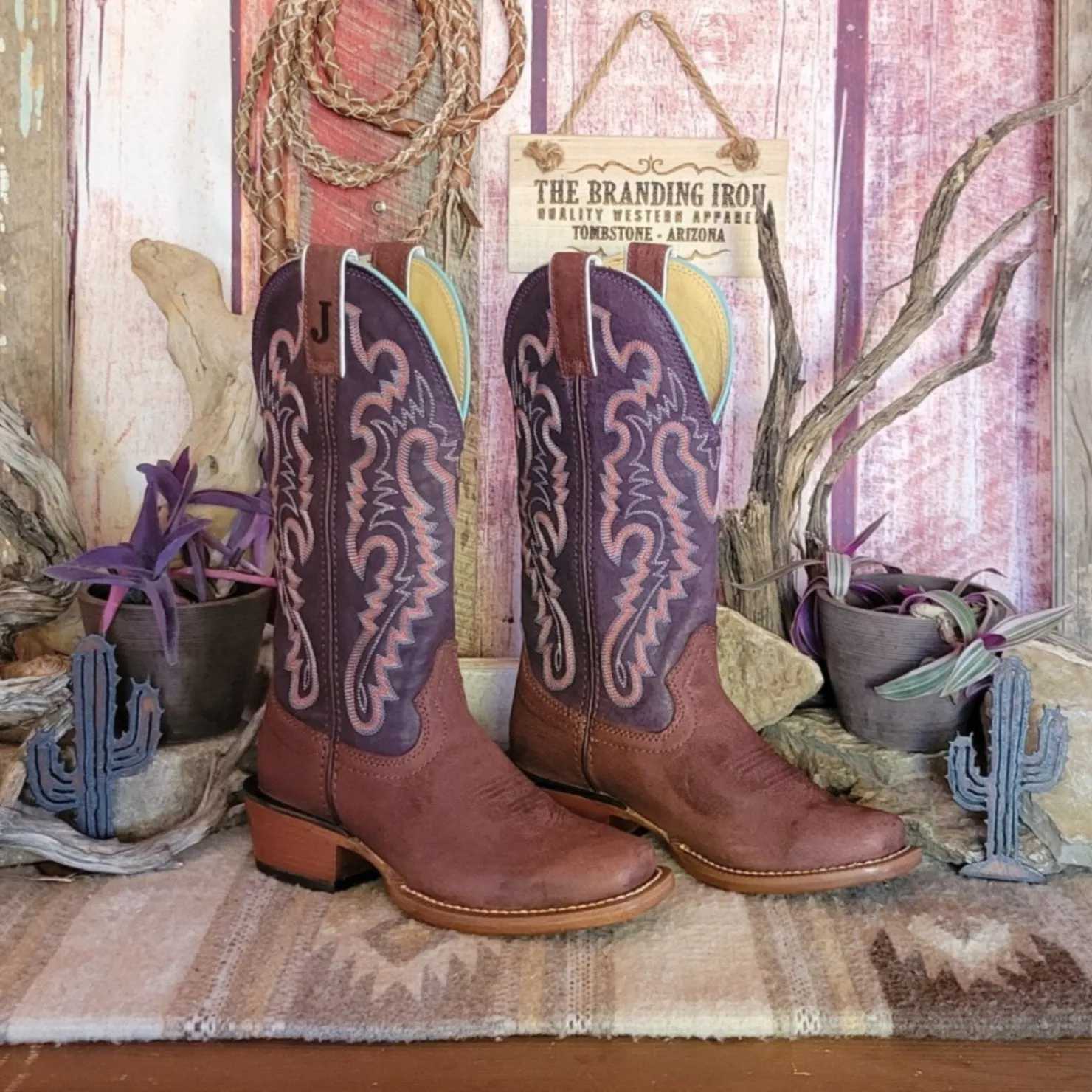 Women's Goat Leather Boot "Breaking News" by Justin  FN4123