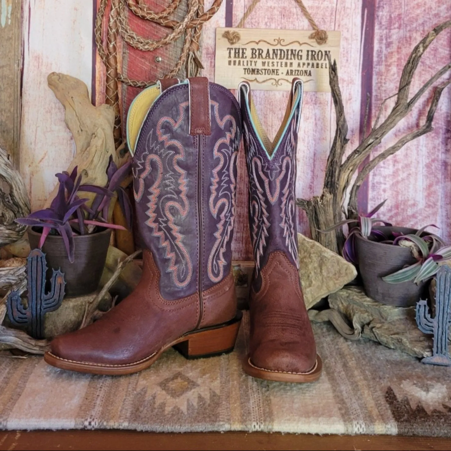 Women's Goat Leather Boot "Breaking News" by Justin  FN4123
