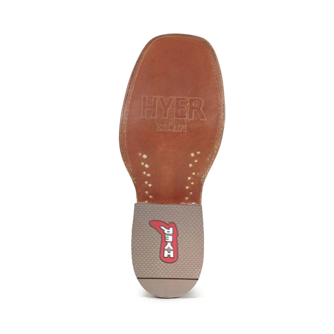 Women's HYER Harper Tan Full Quill Waxy Ostrich with 13" Eggplant Vinatge Goat Tops - HW41007